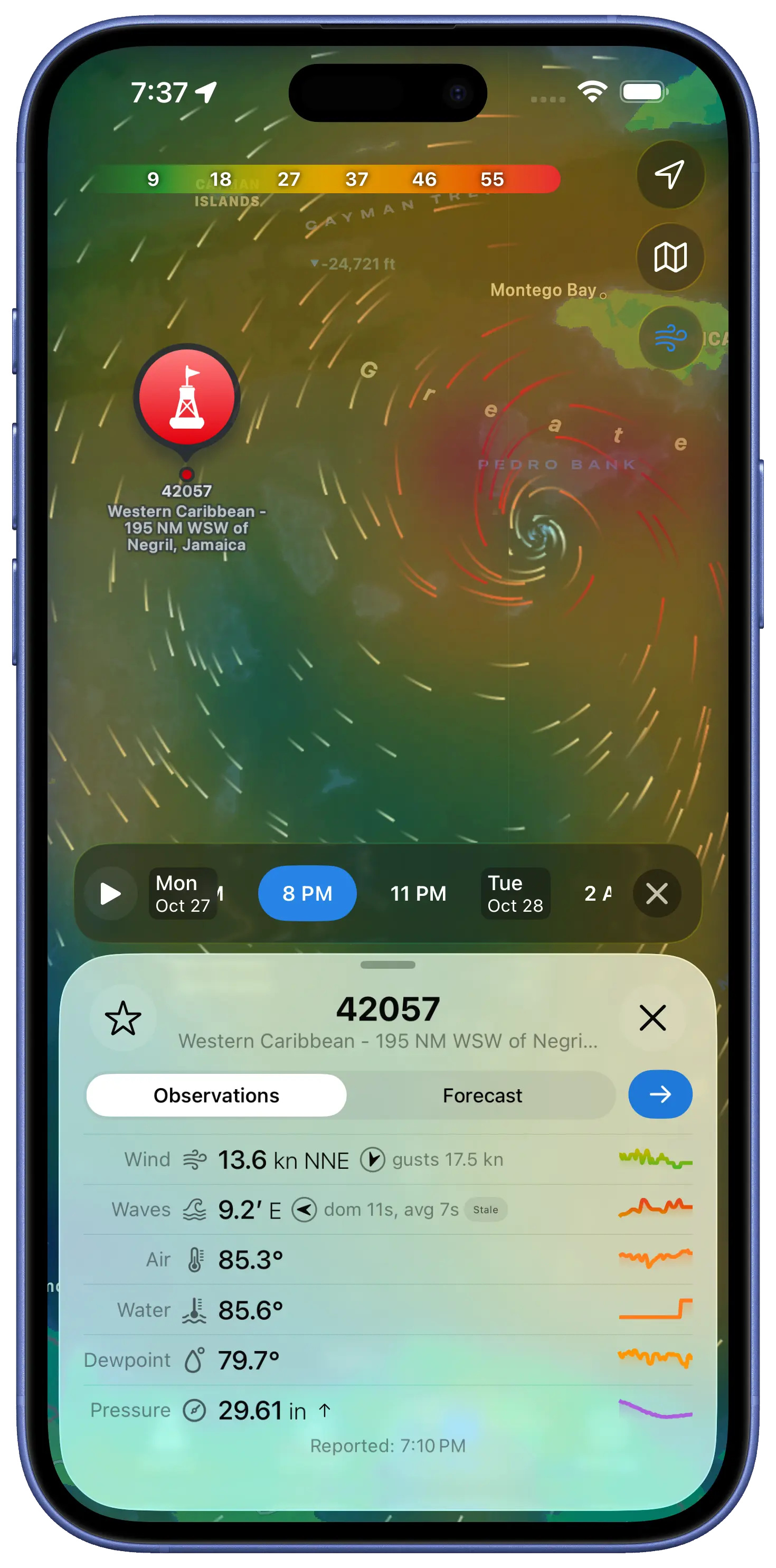 BuoyPro station detail screenshot